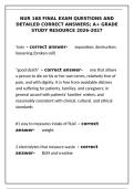 NUR 168 Final Exam 2026-2027&colon; Detailed Answers A&plus; Study Resource&NewLine;&NewLine;