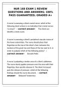 NUR 168 Exam 1 Review Questions & Answers 100&percnt; Pass Guaranteed A&plus;&NewLine;&NewLine;