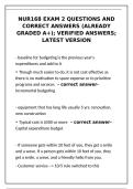 NUR168 Exam 2 Questions & Correct Answers A&plus; Verified Latest&NewLine;&NewLine;