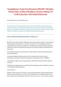 Nonmaleficence Exam Prep Document 2026&sol;2027 &vert; Bioethics&comma; Patient Safety & Ethical Healthcare Decision-Making &vert; 50 Verified Questions with Detailed Rationales