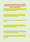 S-56 FIRE SAFETY MANAGER EXAM LATEST 2026 UPDATED &NewLine;QUESTIONS AND VERIFIED 100&percnt; SOLUTIONS &lpar;2026&sol;2027&rpar; &vert;A&plus; &NewLine;GRADED &vert;GUARANTEED PASS 