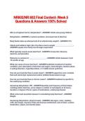 NR602&sol;NR 602 Final Content- Week 5 Questions & Answers 100&percnt; Solved