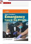 Test Bank &ndash; Nancy Caroline&rsquo;s Emergency Care in the Streets &lpar;9th Edition&rpar; by Nancy Caroline &vert; Chapters 1&ndash;53 &vert; Complete Question and Answer Collection&NewLine;