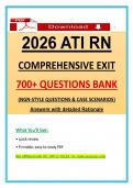 ATI RN Comprehensive Predictor Exit Exam &lpar;2026&rpar; NGN-Style Questions & Case Scenarios &vert; Ati Exit Exam &vert; 100&percnt; Verified Graded A&plus;