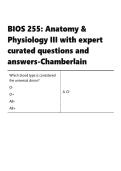 BIOS 255 Anatomy & Physiology III with expert curated questions and answers-Chamberlain&period;