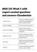 BIOS 255 Week 5 with expert curated questions and answers-Chamberlain&period;