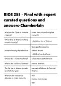 BIOS 255 - Final with expert curated questions and answers-Chamberlain&period;