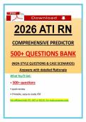 ATI RN Comprehensive Predictor Exam &ndash; &lpar;2026&rpar; Actual Questions & Answers &lpar;ATI Comprehensive Predictor NGN Questions&rpar; &vert; 100&percnt; Graded A&plus;
