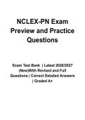 NCLEX-PN Exam Preview and Practice Questions &vert; Latest Practical Nursing Study Guide &vert; 2026&ndash;2027 Edition