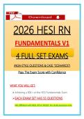2026 HESI RN Fundamentals &lpar;V1&rpar; Exams &ndash; NGN Nursing Questions&comma; 2026 HESI Exit Fundamentals Exam&comma; 100&percnt; Graded A&plus;