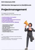 NCOI Oefentoets HBO Bachelor Management en Bedrijfskunde - Projectmanagement - 75 veel voorkomende tentamenvragen met alle antwoorde &plus; veel extras - Nieuw 2026