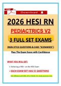 2026 HESI RN Pediatrics &lpar;V2&rpar; Exams &ndash; NGN Nursing Questions&comma; 2026 HESI Exit Pediatrics Exam Prep&comma; 100&percnt; Graded A&plus;