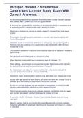 Michigan Residential Builder License Exam Study Guide &vert; Questions & Answers