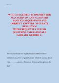 WGU C211 Global Economics for Managers OA & PA 2027&sol;2028 &vert; Study Guide & Answers