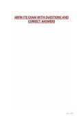 ABFM ITE EXAM WITH QUESTIONS AND CORRECT ANSWERS