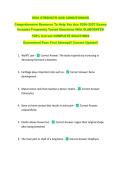 ISSA STRENGTH AND CONDITIONING  &NewLine;Comprehensive Resource To Help You Ace 2026-2027 Exams &NewLine;Includes Frequently Tested Questions With ELABORATED &NewLine;100&percnt; Correct COMPLETE SOLUTIONS &NewLine;Guaranteed Pass First Attempt&excl;&excl; Current Update&excl;&excl;