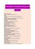 Adult-Gerontology Nurse Practitioner Certification Review EXAM STUDY GUIDE 2026&sol;2027 &vert; Practice Questions & Detailed Solutions &vert; Newest Version