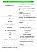 Ethics Exam 1 Test Questions and Answers Graded A&plus;