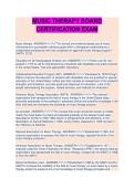 Music Therapy Board Certification Exam EXAM STUDY GUIDE 2026&sol;2027 &vert; Practice Questions & Detailed Solutions &vert; Newest Version