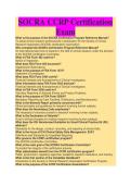 SOCRA CCRP Certification Exam EXAM STUDY GUIDE 2026&sol;2027 &vert; Practice Questions & Detailed Solutions &vert; Newest Version