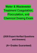 Water & Wastewater Treatment Coagulation&comma; Flocculation&comma; and Chemical Dosing Exam Questions & Answers PDF &vert; Complete Study Guide
