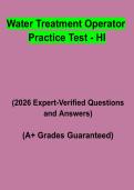 Hawaii Water Treatment Operator Practice Test Questions & Answers PDF &vert; HI Certification Study Guide