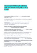 WATER DISTRIBUTION GRADE 1 CERTIFICATION ADEQ PRACTICE EXAM