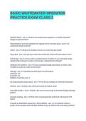BASIC WASTEWATER OPERATOR PRACTICE EXAM CLASS 3