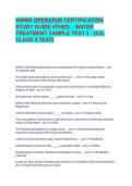 AWWA OPERATOR CERTIFICATION STUDY GUIDE 4THED&period; - WATER TREATMENT SAMPLE TEST 1 - &lpar;GA&period; CLASS 3 TEST&rpar;