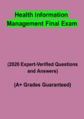 Health Information Management Final Exam Questions & Answers PDF &vert; Complete HIM Study Guide