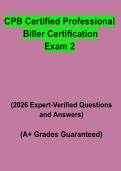 CPB Certified Professional Biller Certification Exam 2 Questions & Answers PDF &vert; Complete Study Guide