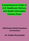 Comprehensive Guide to U&period;S&period; Healthcare Delivery and Health Information Careers Exam Questions & Answers PDF &vert; Complete Study Guide