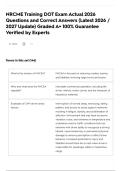 NRCME Training DOT Exam Actual 2026 Questions and Correct Answers &lpar;Latest 2026 &sol; 2027 Update&rpar; Graded A&plus; 100&percnt; Guarantee Verified by Experts