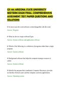 CIS 105 ARIZONA STATE UNIVERSITY MIDTERM EXAM FINAL COMPREHENSIVE ASSESSMENT TES