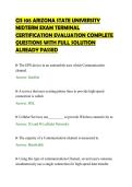 CIS 105 ARIZONA STATE UNIVERSITY MIDTERM EXAM TERMINAL CERTIFICATION EVALUATION
