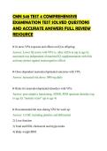 CMN 548 TEST 4 COMPREHENSIVE EXAMINATION TEST SOLVED QUESTIONS AND ACCURATE