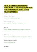 CMTO MCQ EXAMS CERTIFICATION EVALUATION EXAMS VERIFIED QUESTIONS WITH COMPLETE