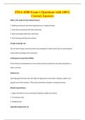FINA 4500 Exam 1 Questions with 100&percnt;&NewLine;Correct Answers