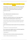 FINA 4500 Exam Questions with 100&percnt; Correct&NewLine;Answers