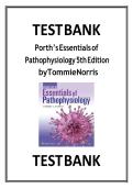 Test Bank for Porth's Essentials of Pathophysiology 5th Edition by Tommie L Norris ISBN 9781975107192 Chapter 1-52 &vert;Complete Guide A&plus;&period;&NewLine;