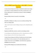 FINA 4500 Exam Questions with 100&percnt; Correct&NewLine;Answers