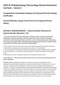 APEA 3P &lpar;Pathophysiology&comma; Pharmacology&comma; Physical Assessment&rpar;&NewLine;Test Bank &mdash; Version 3&NewLine;Comprehensive Examination Questions for Advanced Practice Nursing&NewLine;Certification