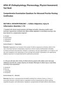 APEA 3P &lpar;Pathophysiology&comma; Pharmacology&comma; Physical Assessment&rpar;&NewLine;Test Bank&NewLine;Comprehensive Examination Questions for Advanced Practice Nursing&NewLine;Certification