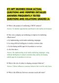 ETS MFT BUSINESS EXAM ACTUAL QUESTIONS AND VERIFIED DETAILED ANSWERS FREQUENTLY