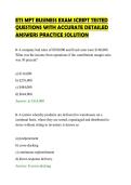ETS MFT BUSINESS EXAM SCRIPT TESTED QUESTIONS WITH ACCURATE DETAILED ANSWERS