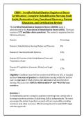 CRRN &ndash; Certified Rehabilitation Registered Nurse &NewLine;Certification &vert; Complete Rehabilitation Nursing Study &NewLine;Guide&comma; Restorative Care&comma; Functional Recovery&comma; Patient &NewLine;Education&comma; and Certification Review 