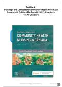 Test Bank For Stanhope & Lancaster&rsquo;s Community Health Nursing In Canada&comma; 4th Edition &lpar;Macdonald&vert; All Chapters 1- 18 &vert; Questions & 100&percnt; Verified Answers And Rationales &vert; Graded A&plus;
