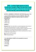 CFRN &ndash; Certified Flight Registered Nurse &NewLine;Certification Complete Flight Nursing Study Guide&comma; &NewLine;Aeromedical Transport&comma; Critical Care&comma; Emergency &NewLine;Aviation Nursing&comma; and Certification Success 