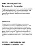 NERC Reliability Standards&NewLine;Comprehensive Examination&NewLine;Comprehensive Assessment of North American Electric Reliability&NewLine;Corporation Standards&comma; Critical Infrastructure Protection&comma; Bulk&NewLine;Electric System Operations&comma; Compliance Enforcement&comma; and&NewLine;Interconnecti