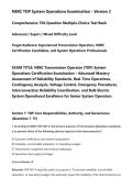 NERC TOP System Operations Examination - Version 3&NewLine;Comprehensive 150-Question Multiple-Choice Test Bank&NewLine;Advanced &sol; Expert &sol; Mixed Difficulty Level&NewLine;Target Audience&colon; Experienced Transmission Operators&comma; NERC&NewLine;Certification Candidates&comma; and System Operation